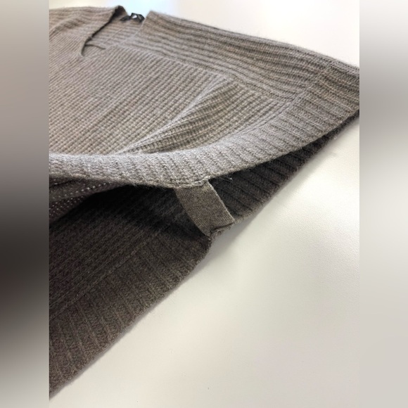 Women’s 360Cashmere Taupe‎ Brown Knitted Cashmere Sweater Poncho SMALL - Picture 3 of 8